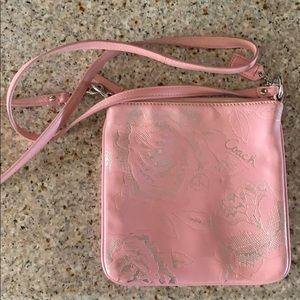 Pink Leather Coach Crossbody Purse